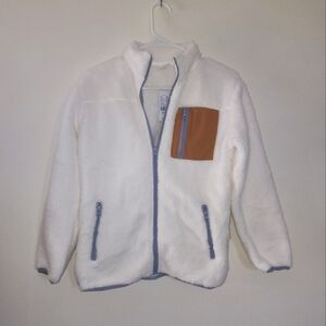 PacSun off white full-zip sherpa kids jacket size 12